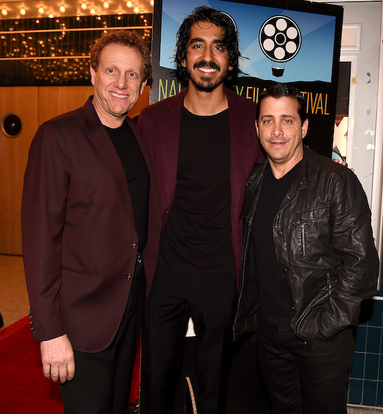  Napa Valley Film Festival Co-Founder Marc Lhormer, actor Dev Patel, and The Weinstein Company President and COO David Glasser. Courtesy of Napa Valley Film Festival