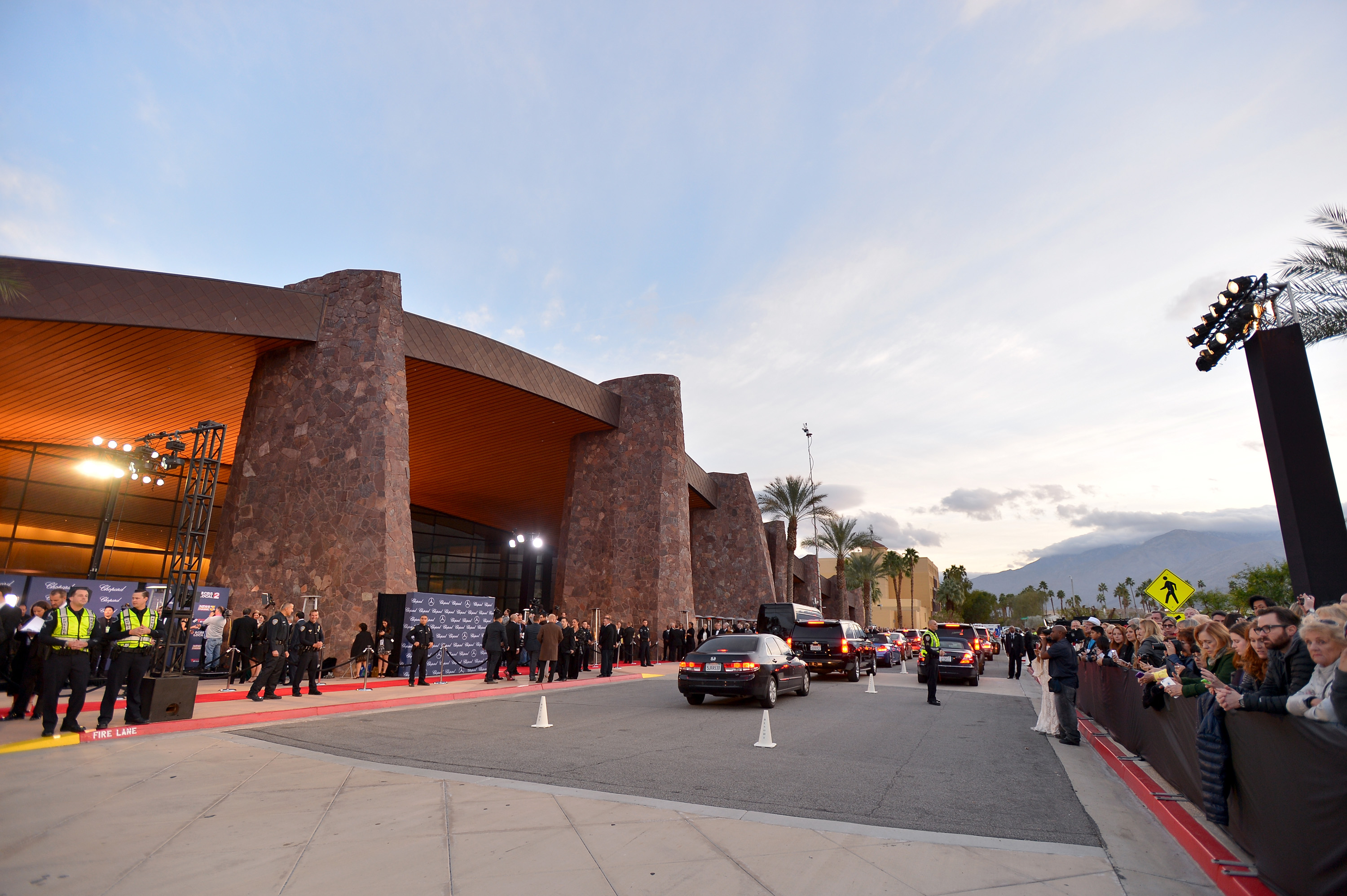 PALM SPRINGS, CA - JANUARY 02: The pre-show atmosphere as seen outside the 28th Annual Palm Springs International Film Festival Film Awards Gala at the Palm Springs Convention Center on January 2, 2017 in Palm Springs, California. (Photo by Charley Gallay/Getty Images for Palm Springs International Film Festival)