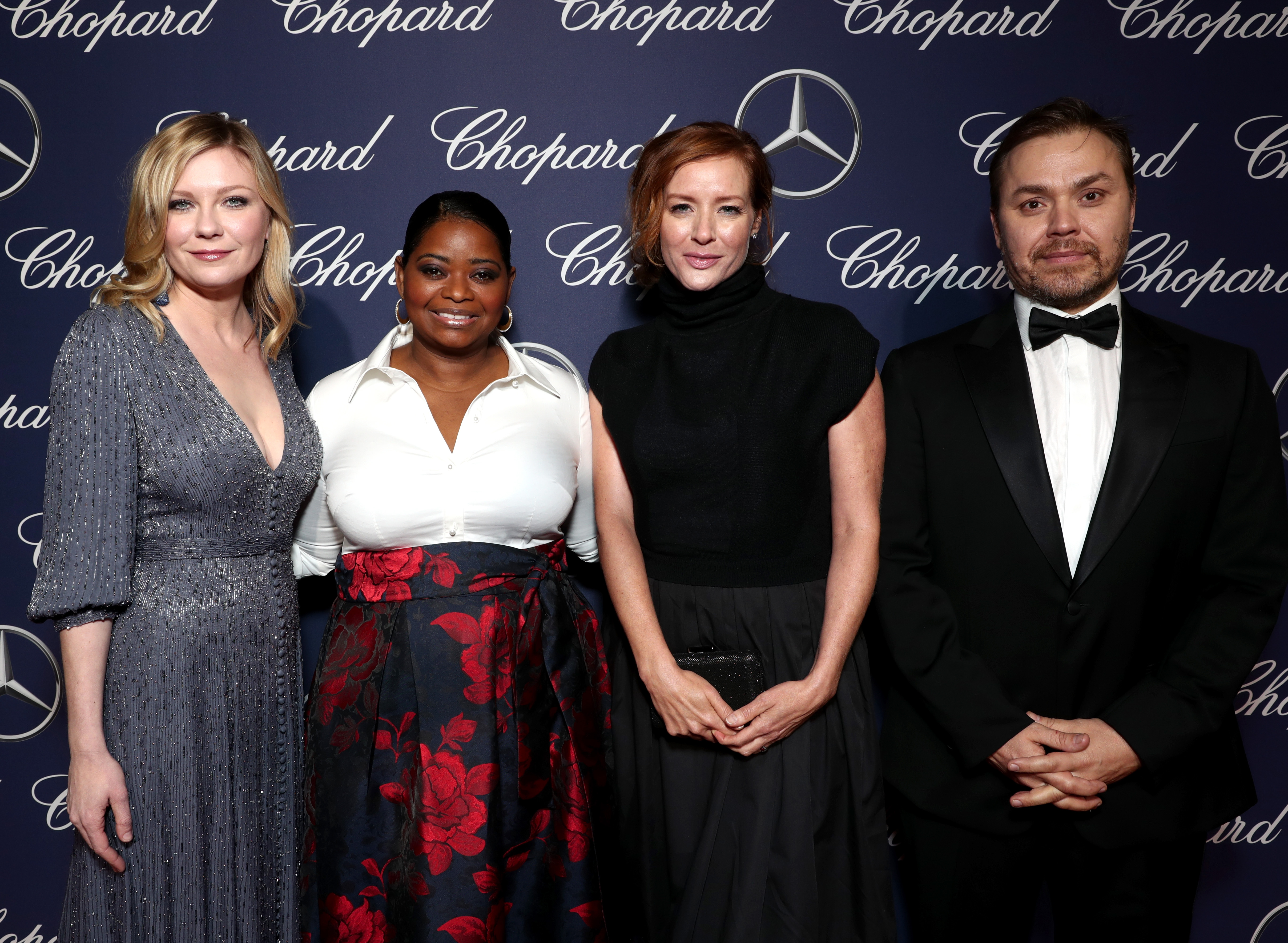PALM SPRINGS, CA - JANUARY 02: (L-R) Actresses Kirsten Dunst, Octavia Spencer, Kimberly Quinn and director Theodore Melfi attend the 28th Annual Palm Springs International Film Festival Film Awards Gala at the Palm Springs Convention Center on January 2, 2017 in Palm Springs, California. (Photo by Todd Williamson/Getty Images for Palm Springs International Film Festival)