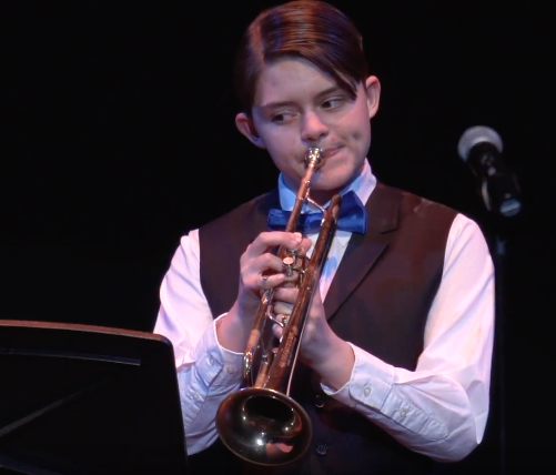 Transgender trumpet player, Jens Briscoe, has been positively changed through the arts