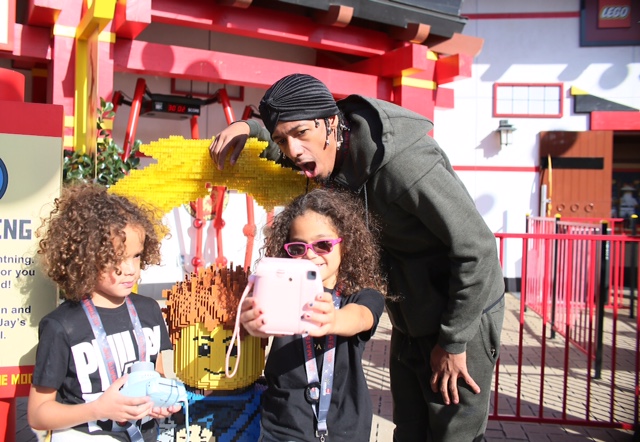 Celebrity rapper Nick Cannon took a trip to  LEGOLAND California Resort to check out LEGO NINJAGO World!