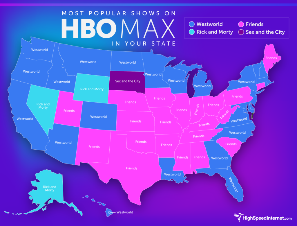 Every state’s favorite HBO Max show in 2020 (MAP)
