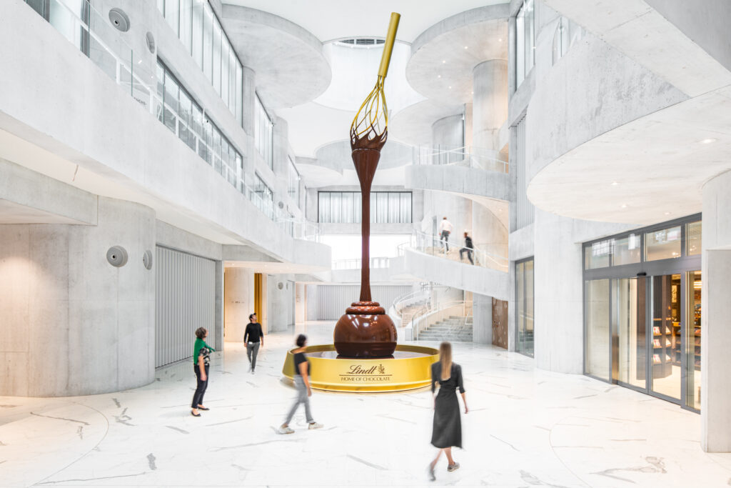 LINDT HOME OF CHOCOLATE WORLD OF CHOCOLATE OPENED IN KILCHBERG NEAR ZURICH